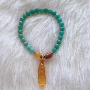 Australian Jade + Bamboo Beeswax Bracelet Bracelet